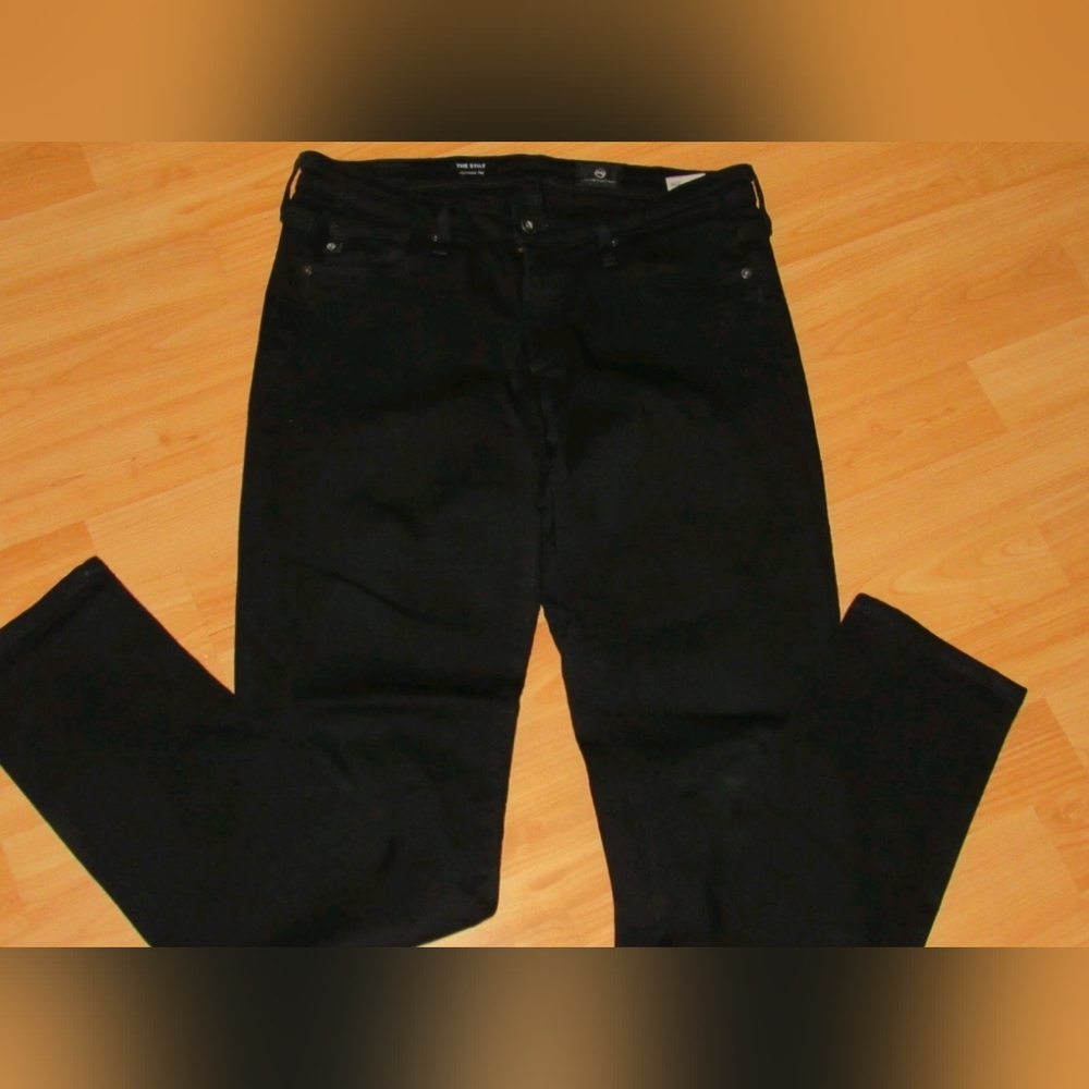 AG Adriano Goldschmied Black Prima  Cigarette Ankle Skinny Denim Jeans Size 27R